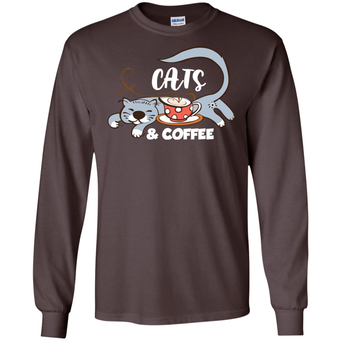 A Good Day Start With Cat And Coffee Cat Lover T-shirt Dark Chocolate
