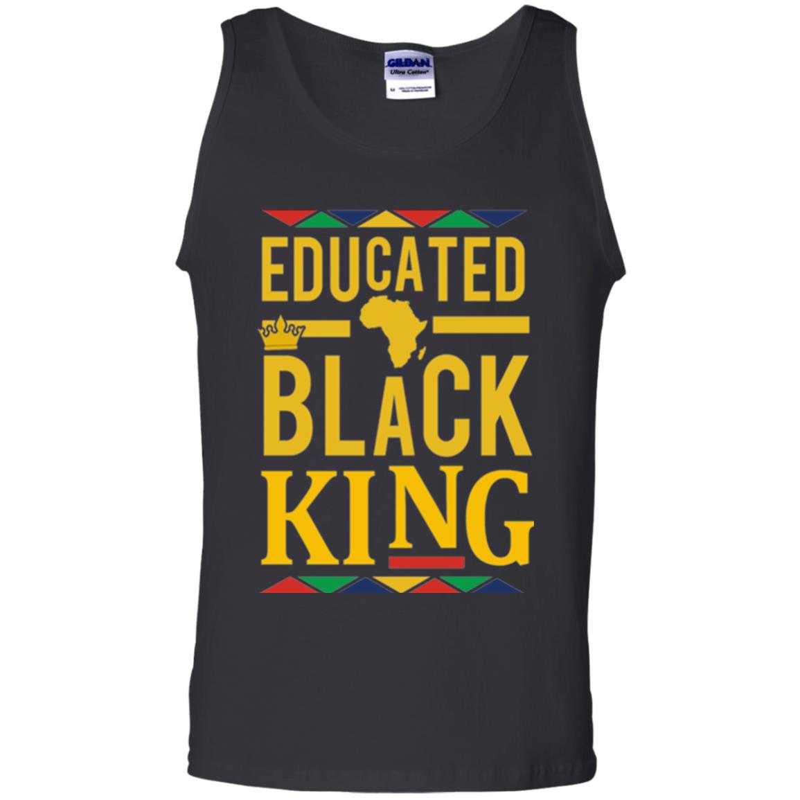 African Dna Pride T-shirt Dashiki Educated Black King Black
