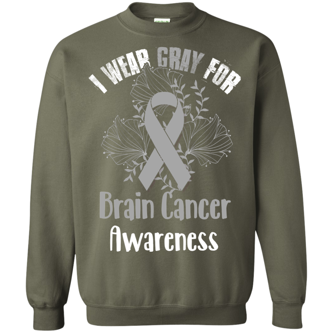 I Wear Gray For Brain Cancer Awareness T-shirt