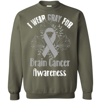 I Wear Gray For Brain Cancer Awareness T-shirt