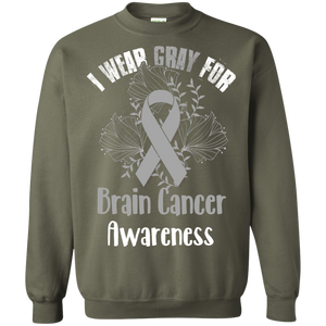 I Wear Gray For Brain Cancer Awareness T-shirt
