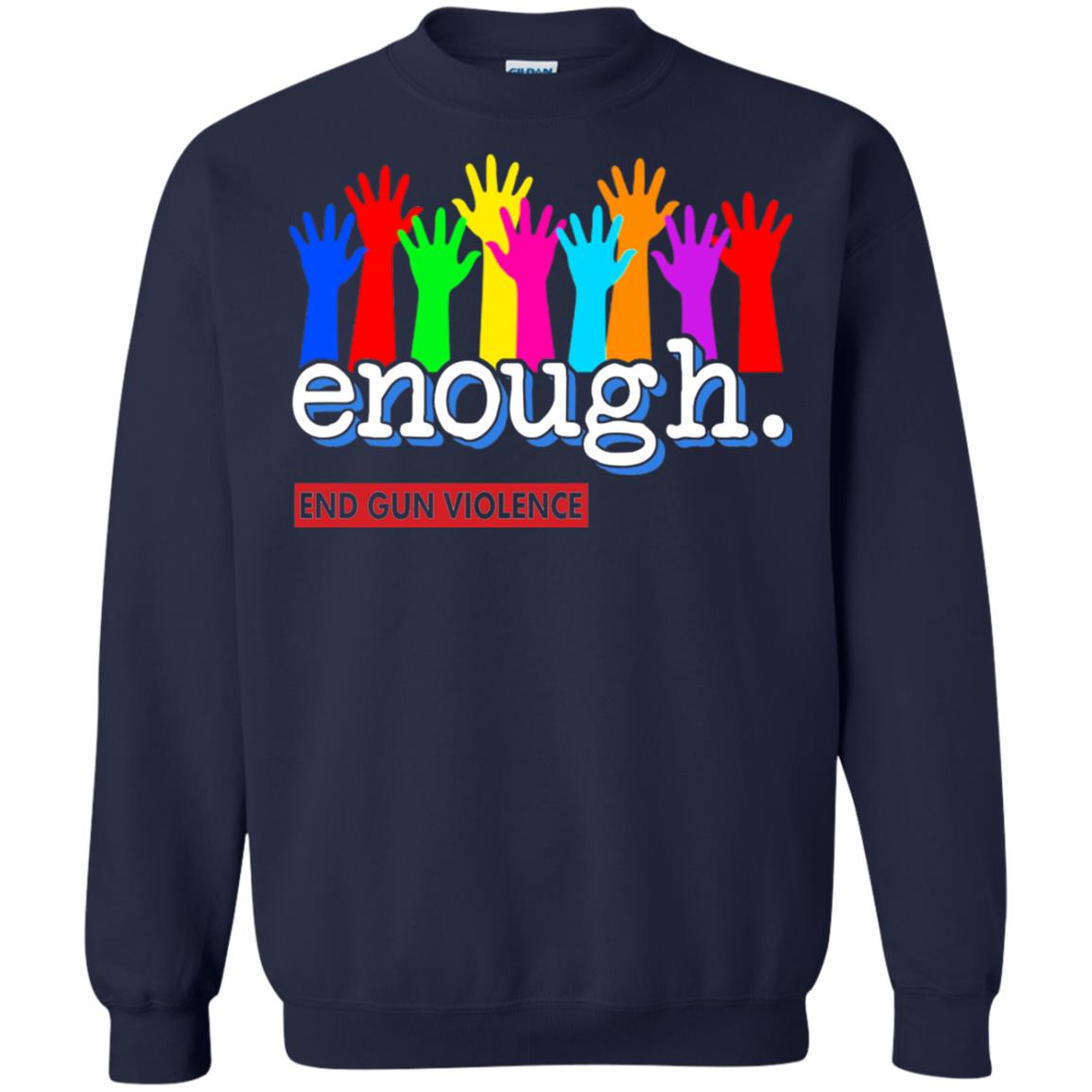 End Gun Violence Enough Gun Control T-shirt Navy