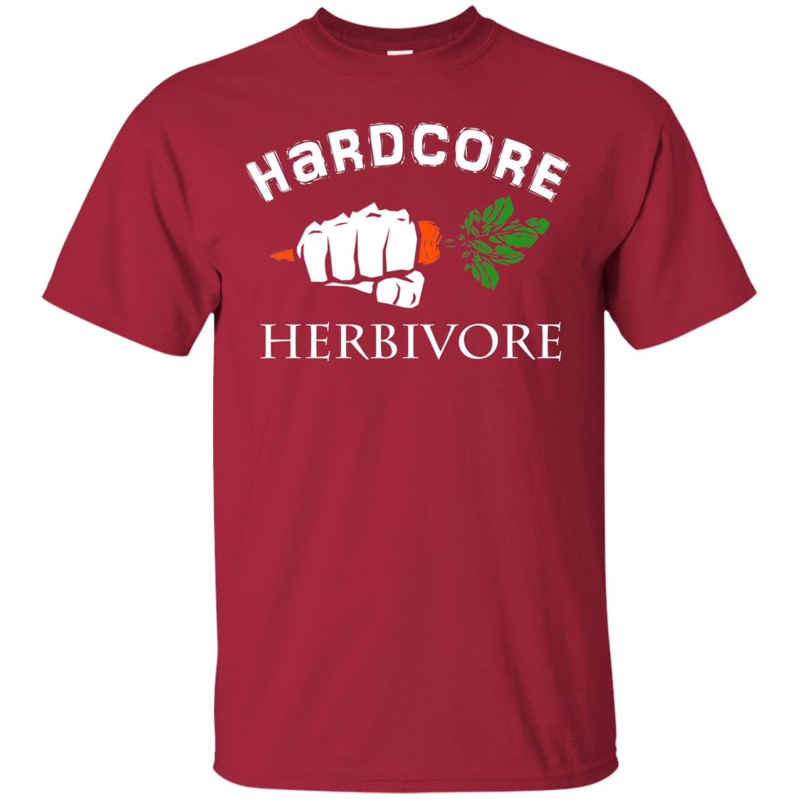 Hardcore Herbivore Vegetarians T-shirt Cardinal