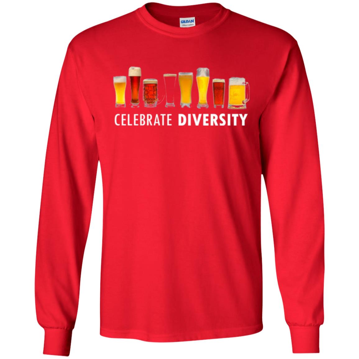 Beer Lovers T-shirt Celebrate Diversity Red