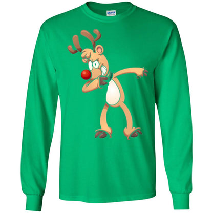 Christmas T-shirt Dabbing Reindeer Irish Green