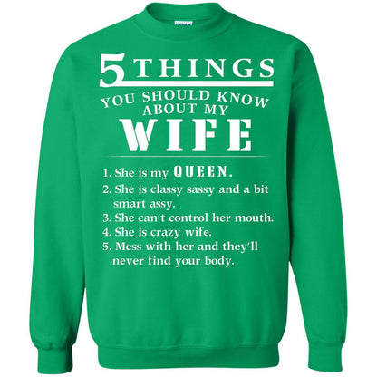 5 Things You Should Know About My Wife Husband T-shirt Irish Green