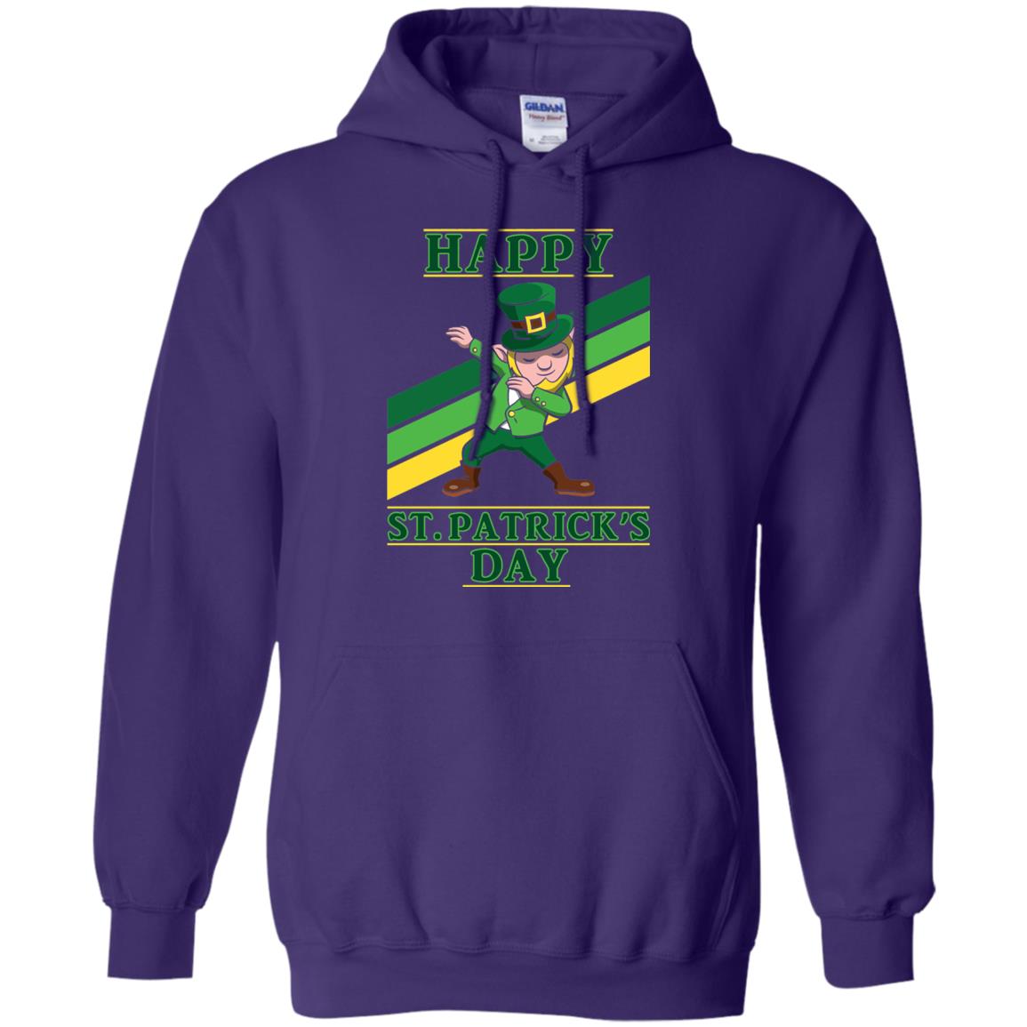Dabbing Leprechaun Saint Patrick_s Day T-shirt Purple