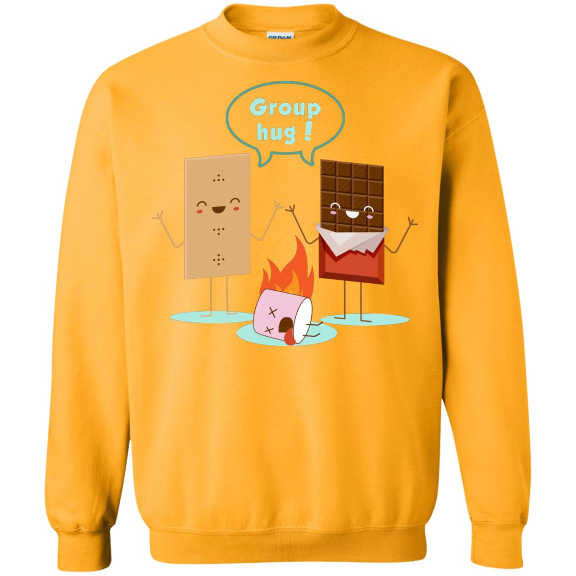 Funny Smores Chocolate Marshmallow Hiking Camping T-shirt Gold