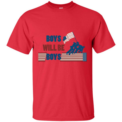 Boys Will Be Boys Military Shirt Red
