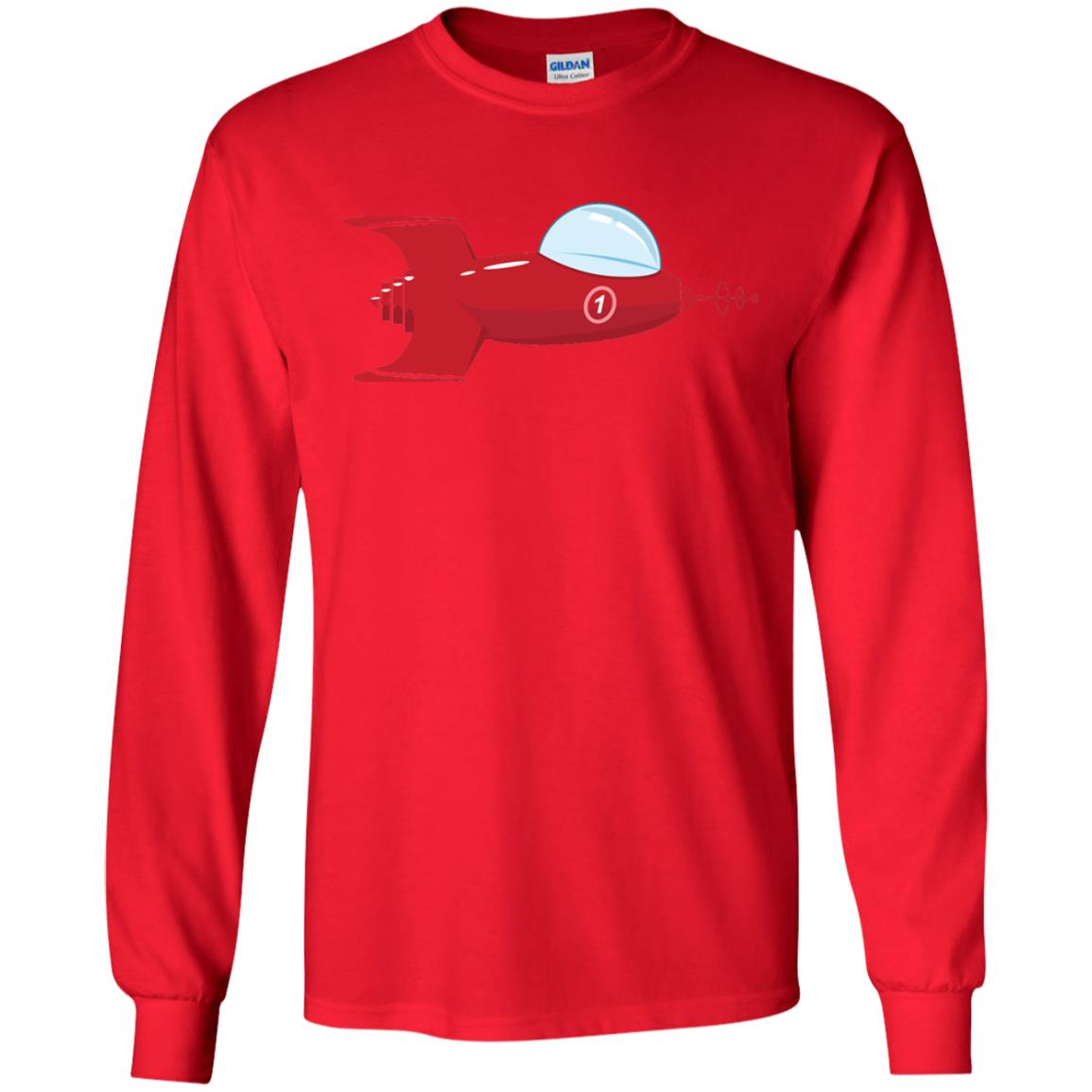 Vintage Spaceship Video Game Gamer T-shirt Red