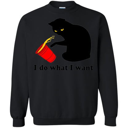 Cat Lover T-shirt I Do What I Want Black