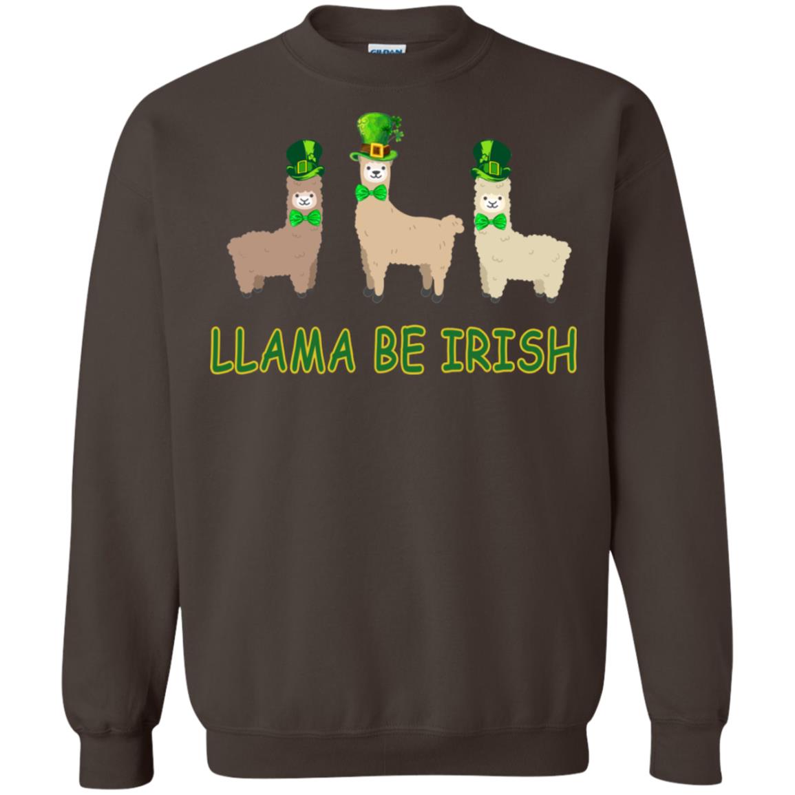 Llama Be Irish Ireland Gift Shirt Dark Chocolate