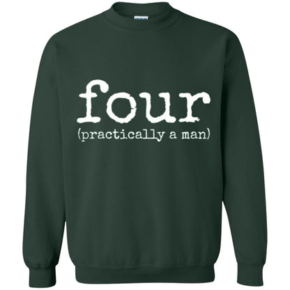 4th Birthday T-shirt Your Practically A Man T-shirt Forest Green