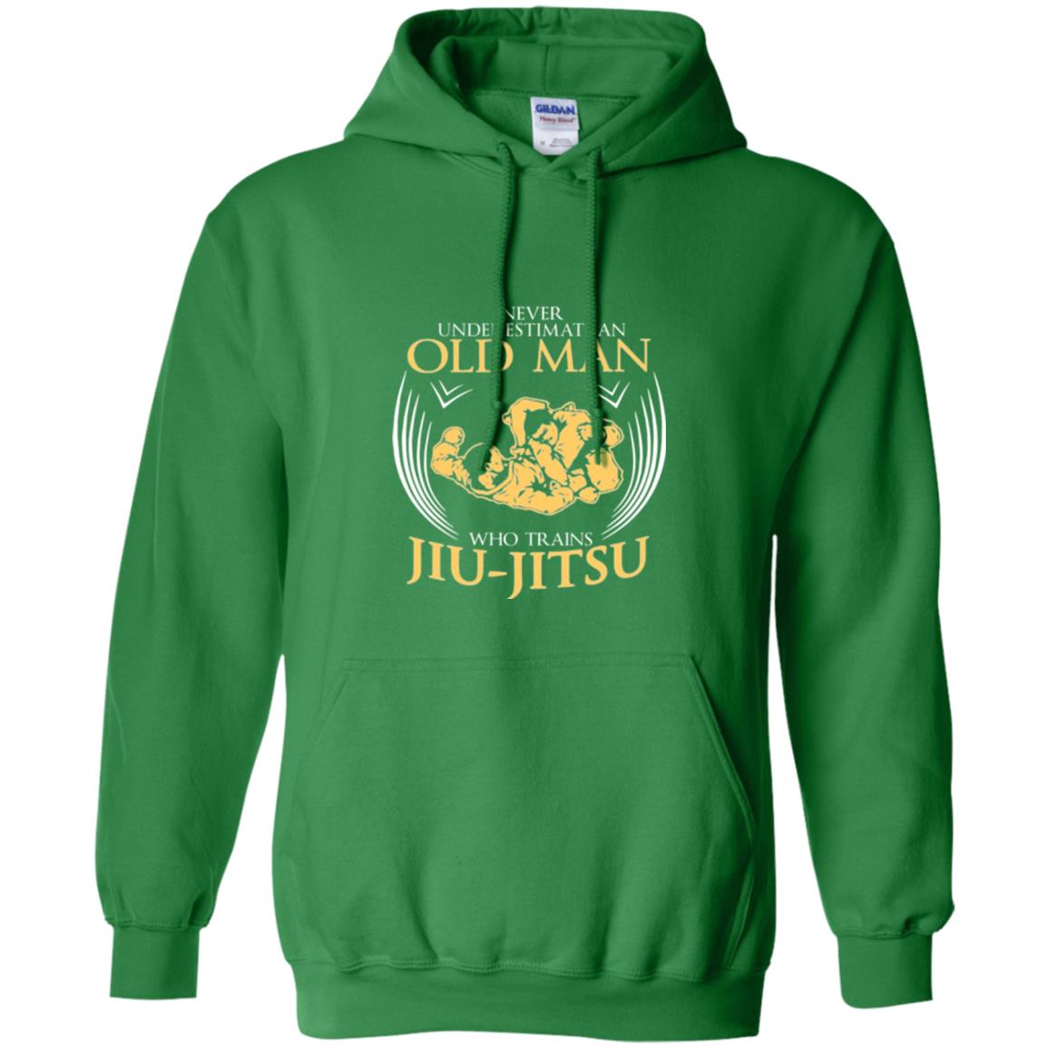 Old Man Who Trains Jiu Jitsu Jiu Jitsu T-shirt Irish Green