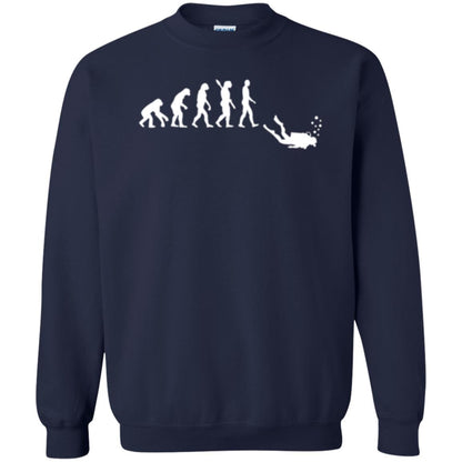 Evolution Of Man Funny Scuba Diving T-shirt Navy