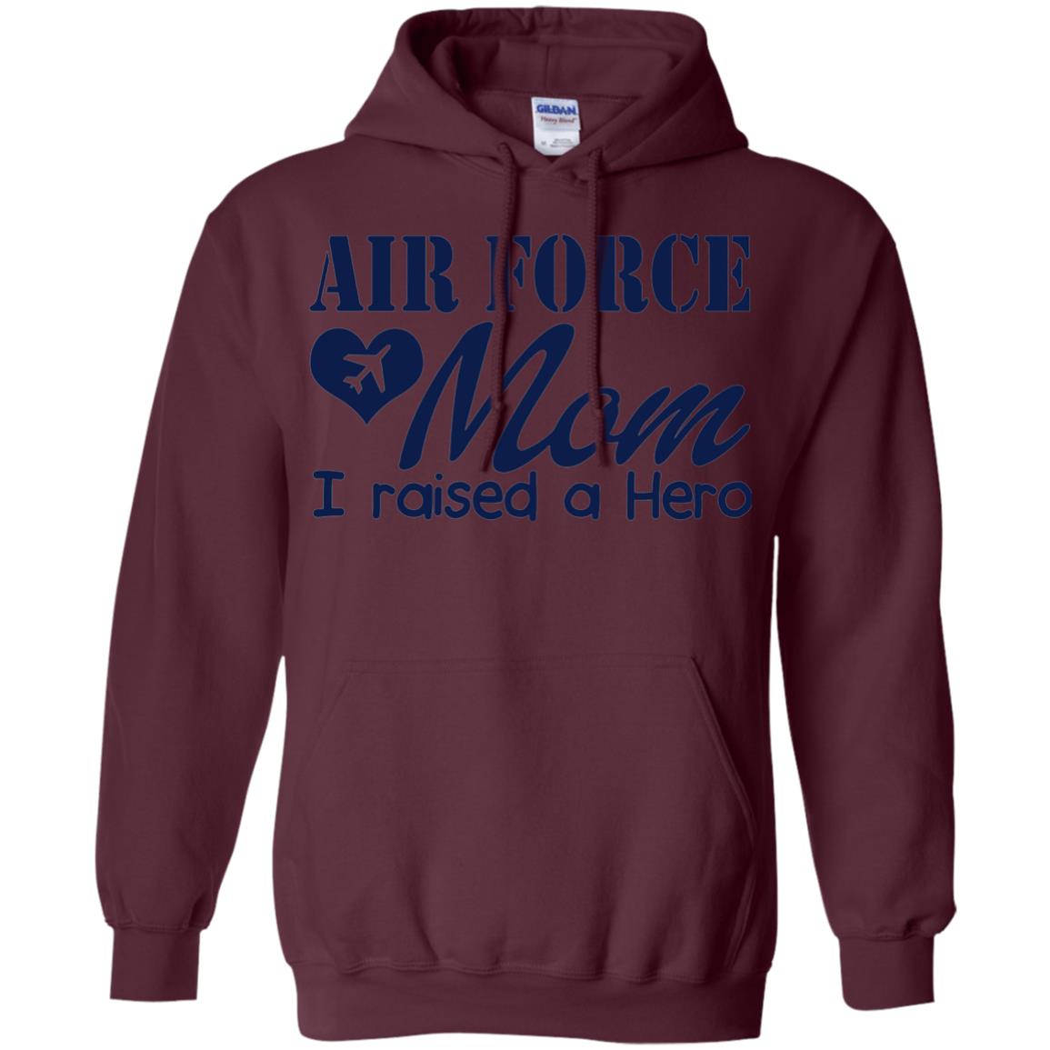 Air Force Mom T-shirt I Raise A Hero Maroon