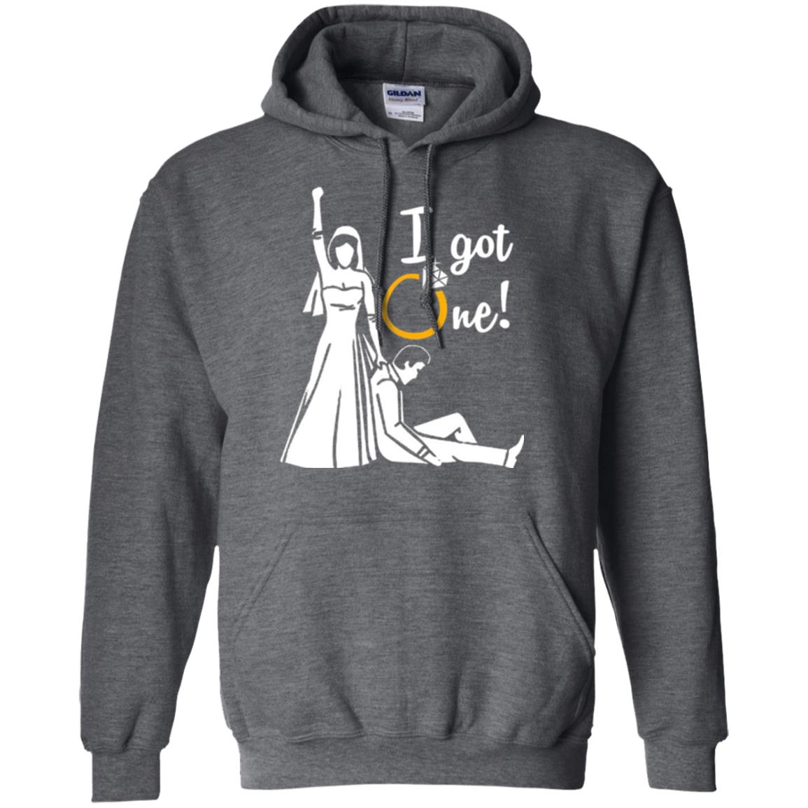 Just Married T-shirt I Got One - Funny Gift For Bride Dark Heather