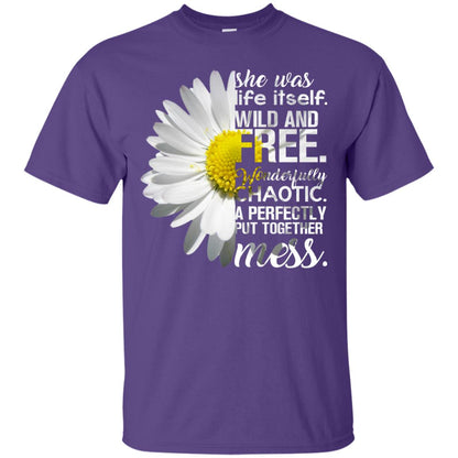 She Was Life Itself Wild And Free Aweome T-shirt Purple