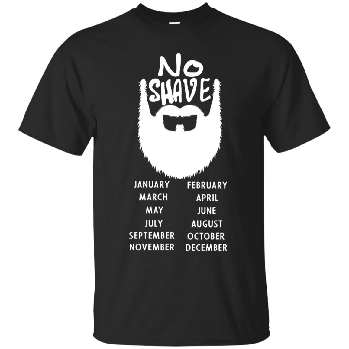 No Shave November Beard Shirt For Mens Black