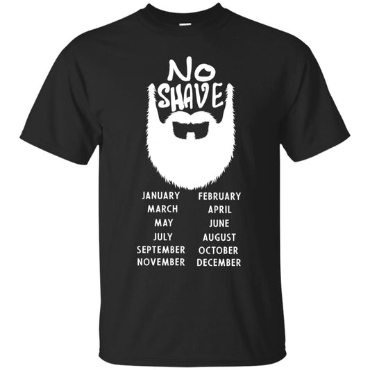No Shave November Beard Shirt For Mens Black