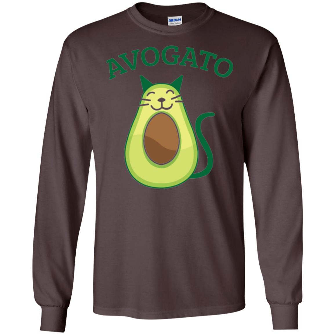Avogato Avocado Cat Kitty Funny Meow T-shirt Dark Chocolate
