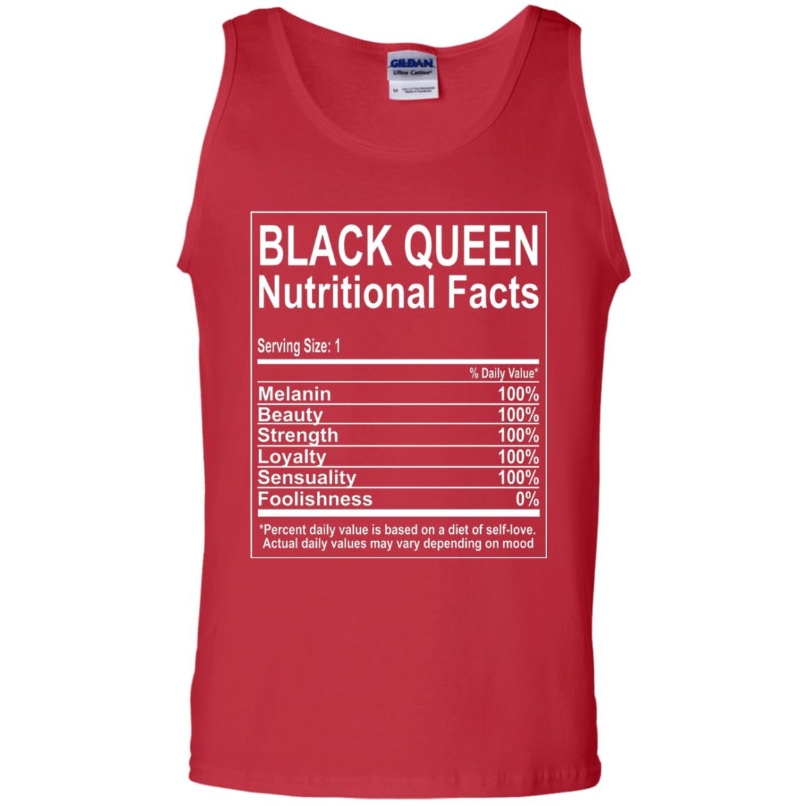 Black Queen Nutritional Facts T-shirt Self Love Red