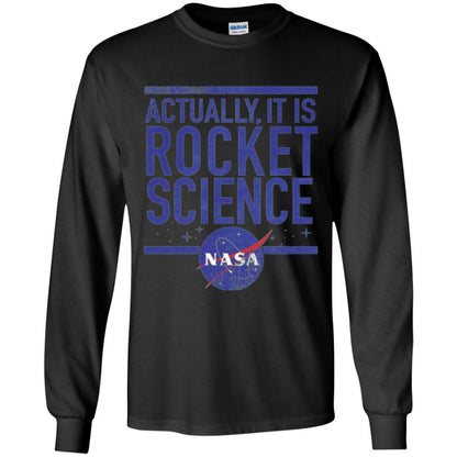 Science T-shirt Actually It Is Rocket Science Graphic Black