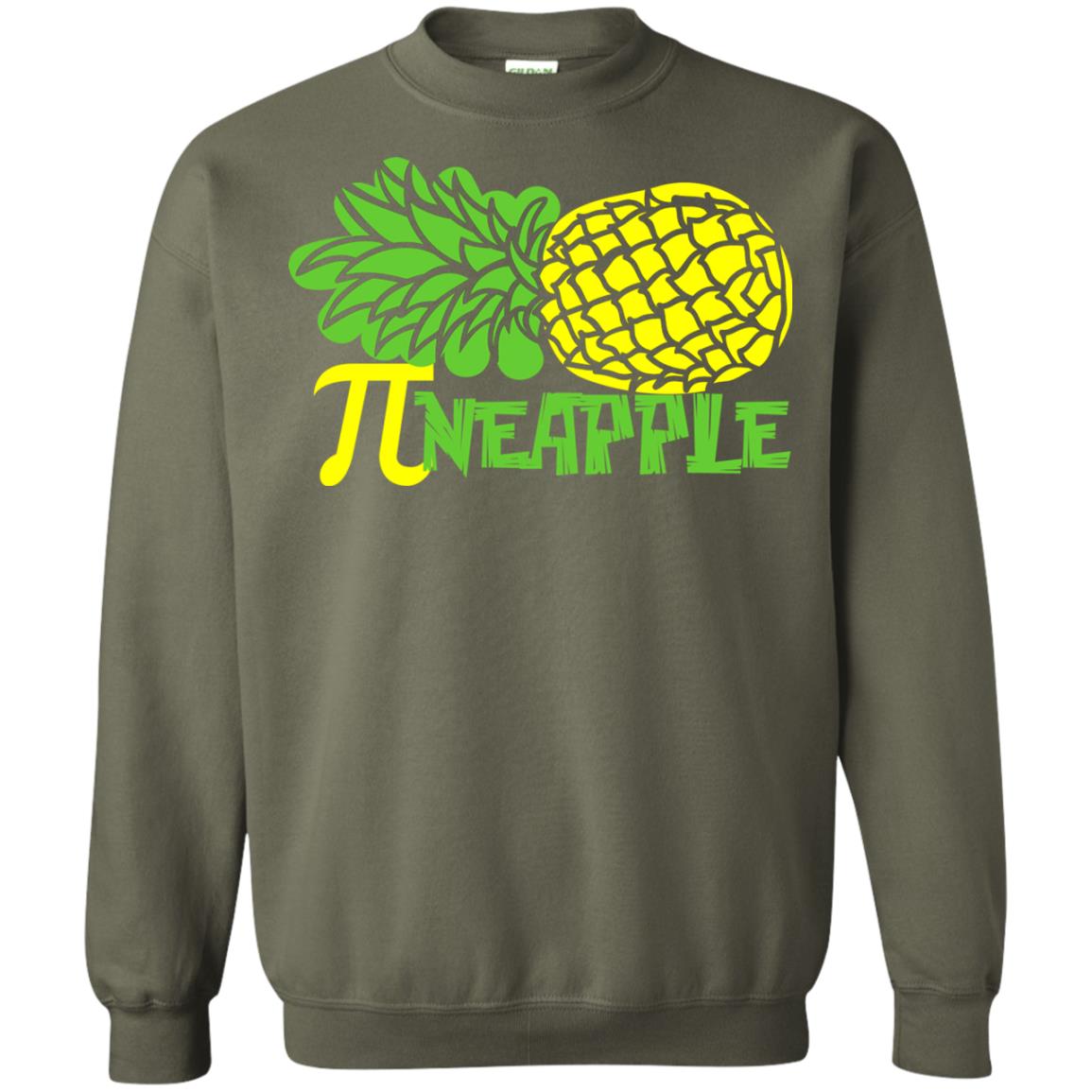 Cool Pineapple Gift Shirt For Pi Day Military Green