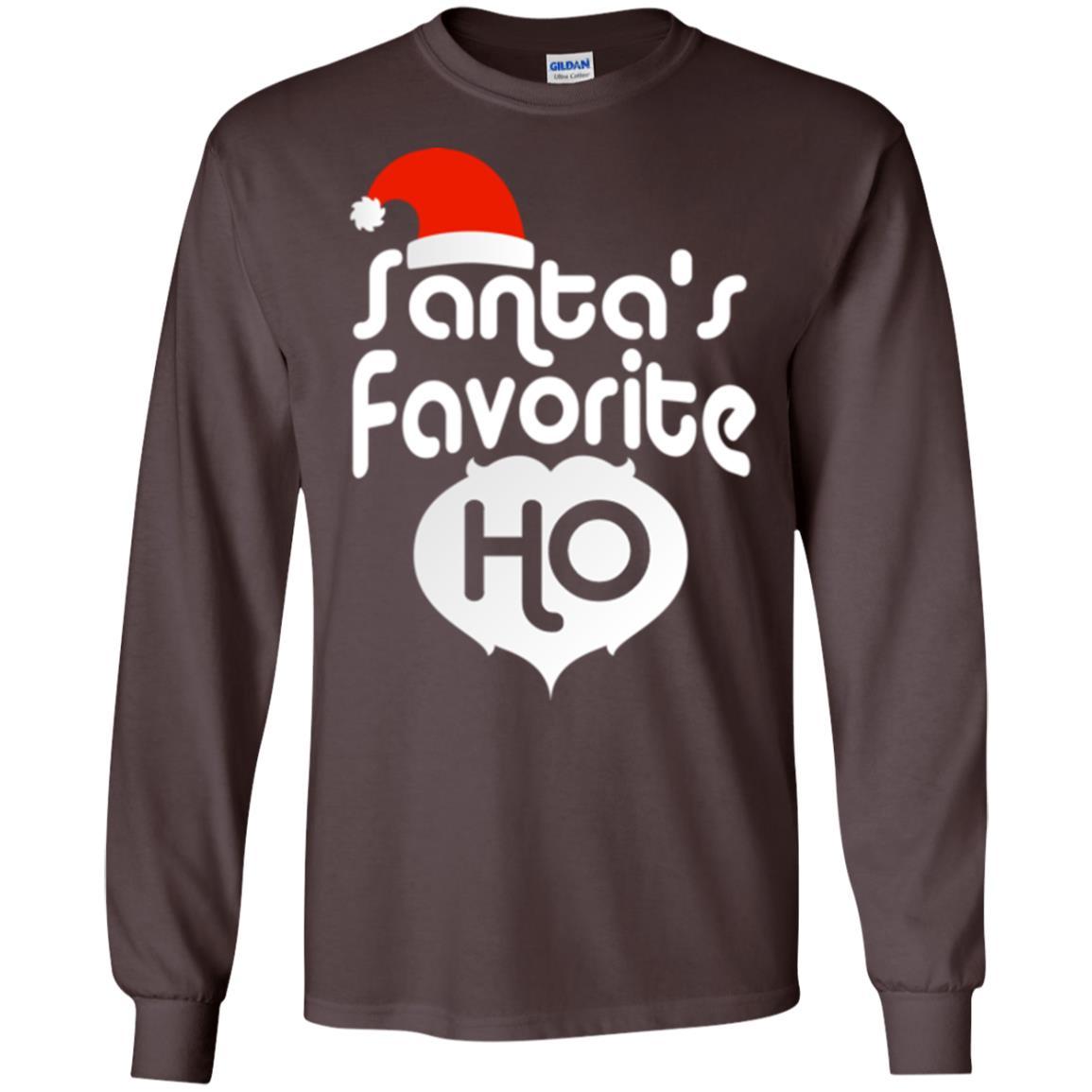 Christmas T-shirt Santa's Favorite Ho Dark Chocolate