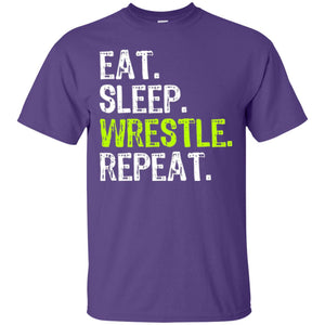 Wrestling T-shirt Eat Sleep Wrestle Repeat