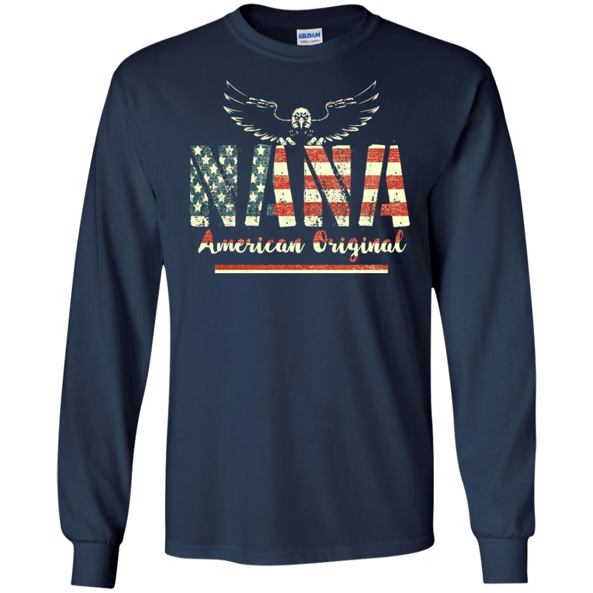 Nana American Original Grandparents T-shirt Navy