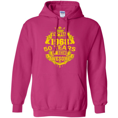 50th Birthday T-shirt April 1968 50 Years Of Being Awesome Heliconia