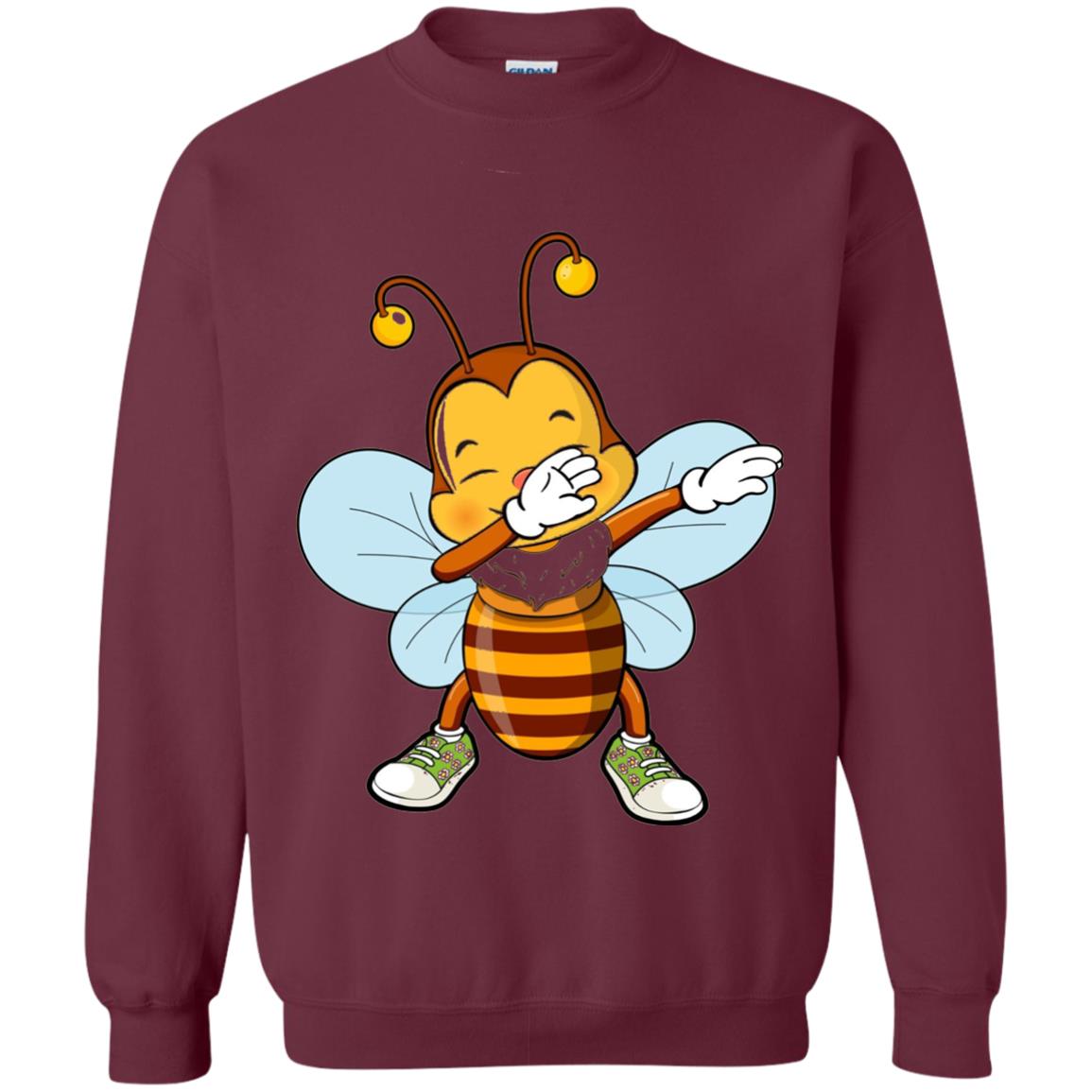 Dabbing Bee Dab Dancing Beekeeping Bee Lover T-shirt Maroon