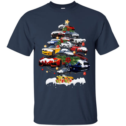 Cars Christmas Tree X-mas Gift Shirt For Mens Or Womens Navy