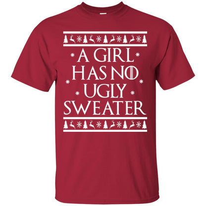 Christmas T-shirt A Girl Has No Ugly Sweater Cardinal