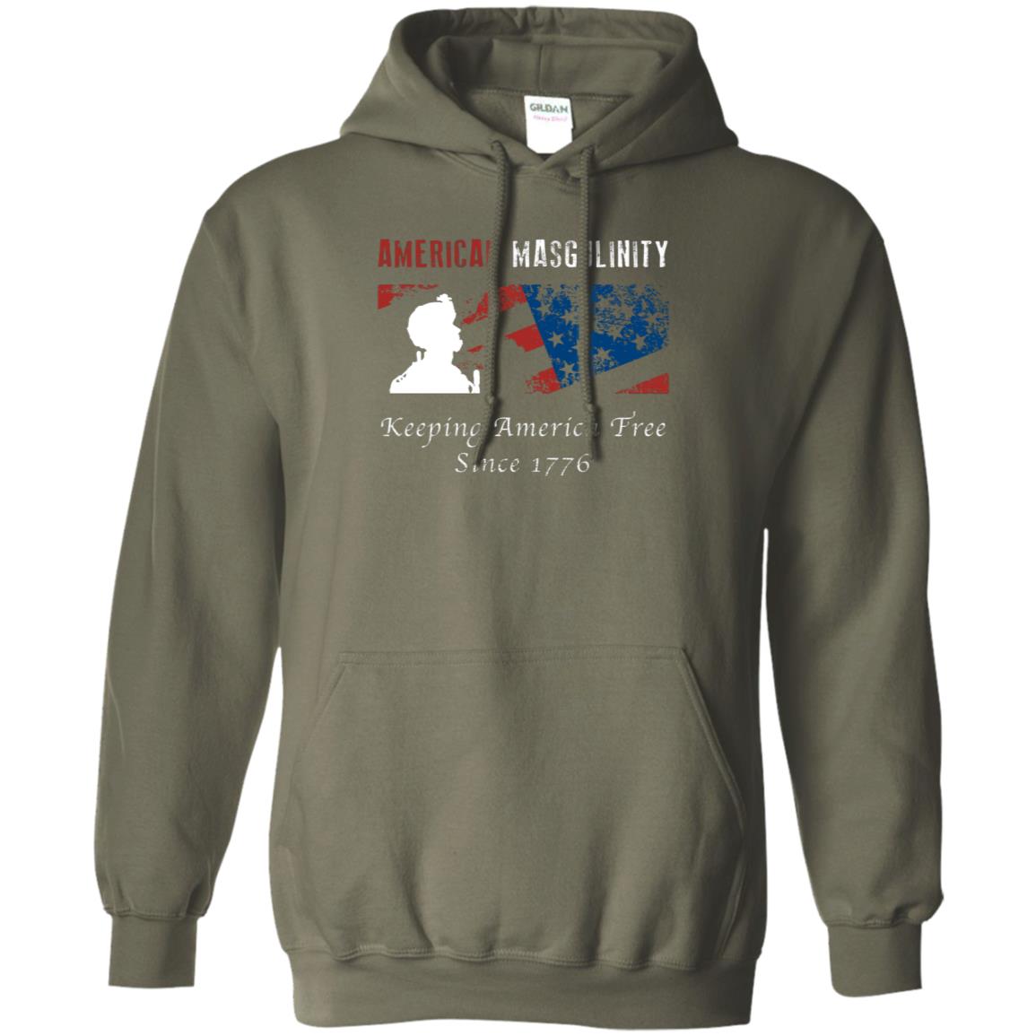 American Masgulinity Keeping America Free Since 1776 Shirt Military Green