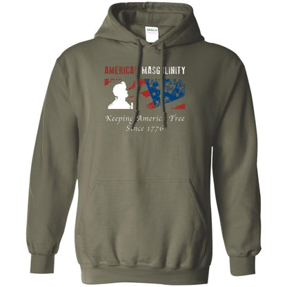 American Masgulinity Keeping America Free Since 1776 Shirt Military Green
