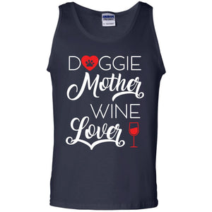 Doggie Mother Wine Lover Dog And Wine Gift Shirt For Mom