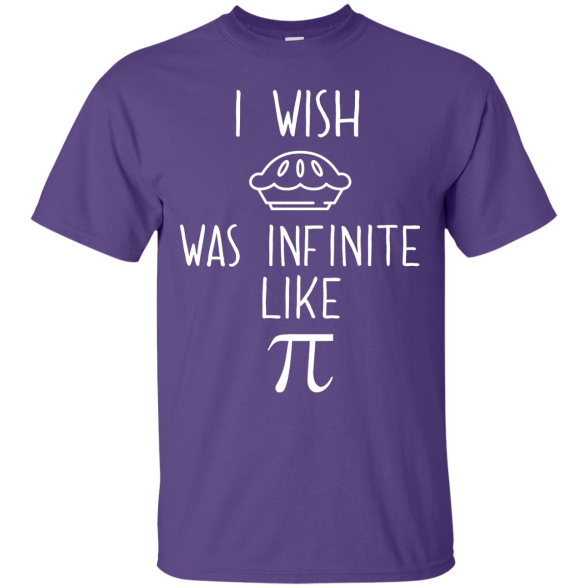Funny Pi Day Shirt I Wish Pie Was Infinite Like Pi Purple