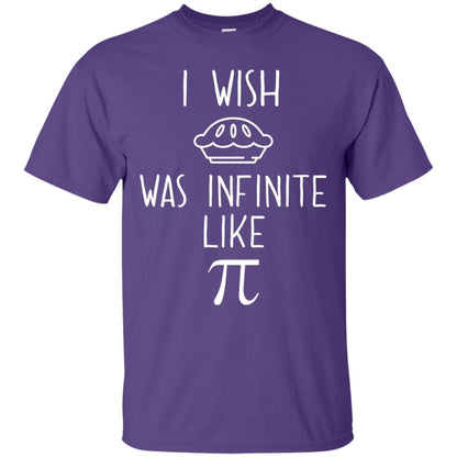 Funny Pi Day Shirt I Wish Pie Was Infinite Like Pi Purple