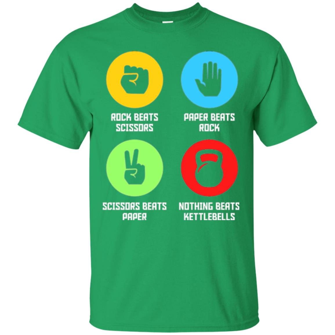 Fitness Gym Sports T-shirt Funny Nothing Beats Kettlebells Irish Green