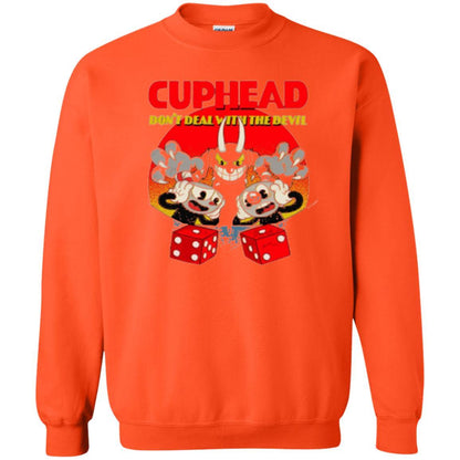 Cuphead And Mugman Devil_s Dice Video Game Graphic T-shirt Orange