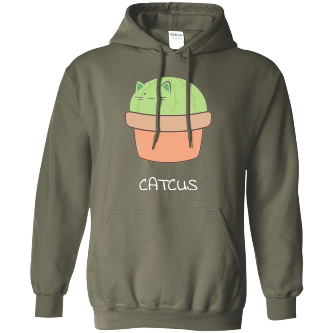 Cat Lovers T-shirt Catcus Military Green