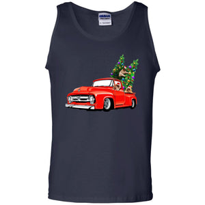 Christmas Tree And Sloths On Car X-mas Gift ShirtG220 Gildan 100% Cotton Tank Top
