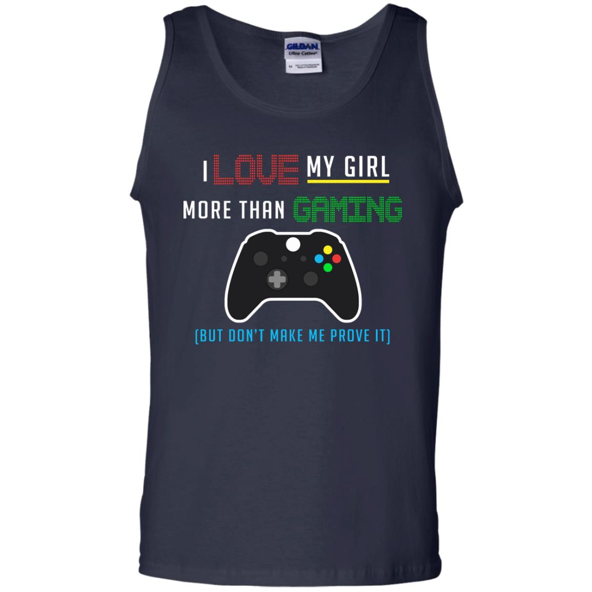 Gamer T-shirt I Love My Girl More Than Gaming Navy