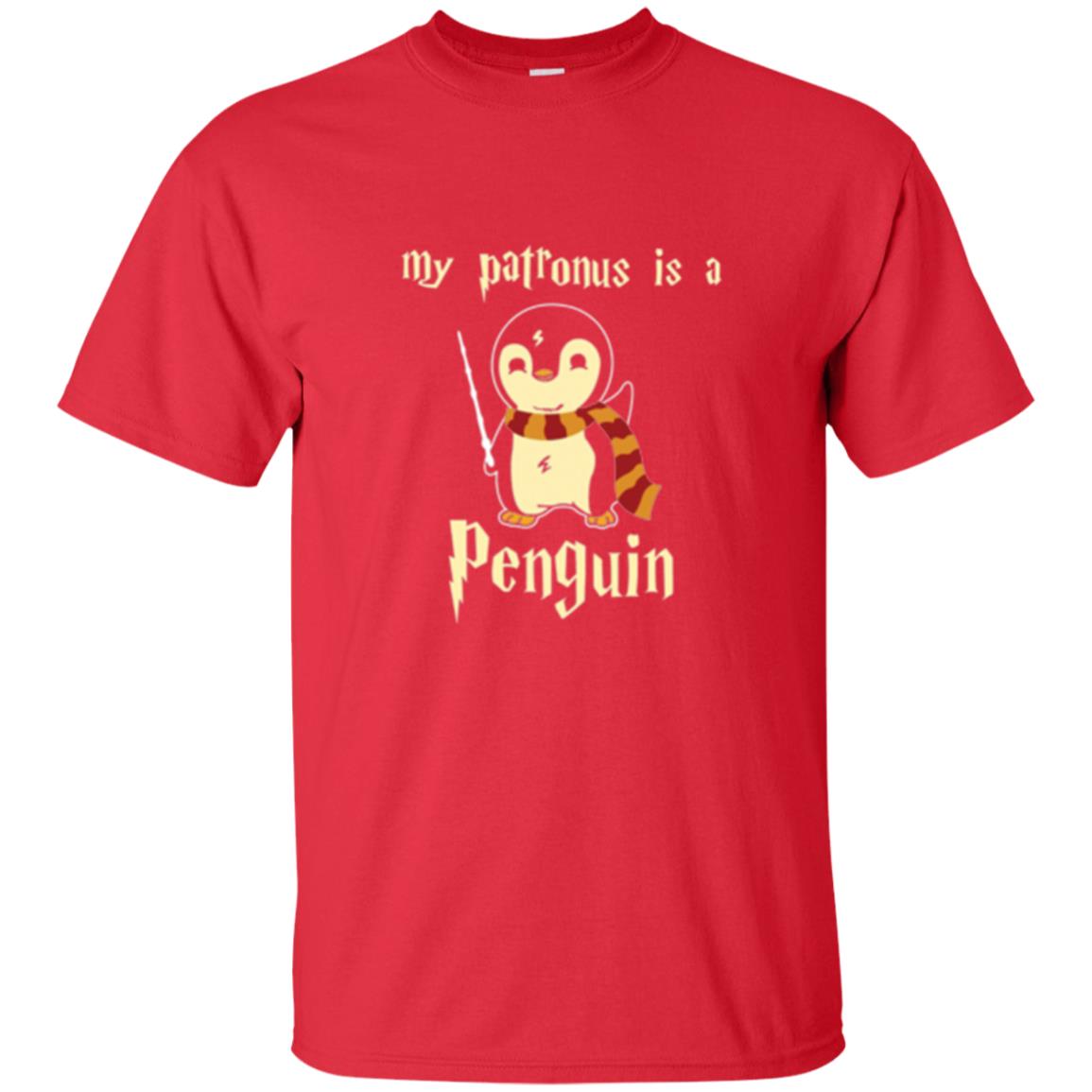 Penguin Lovers T-shirt My Patronus Is A Penguin Hot Red