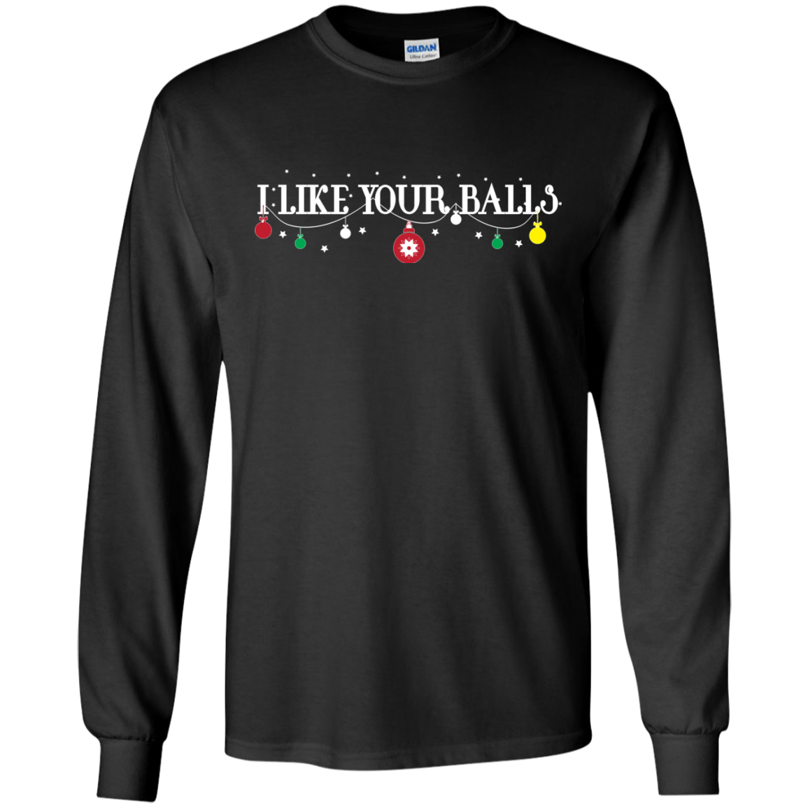 Christmas T-shirt I Like Your Balls Black