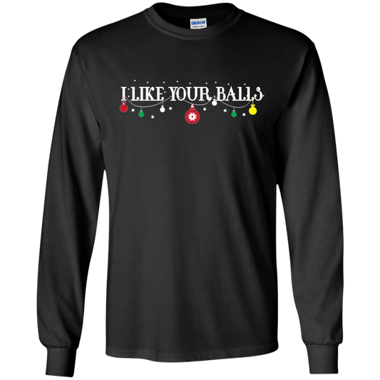 Christmas T-shirt I Like Your Balls Black