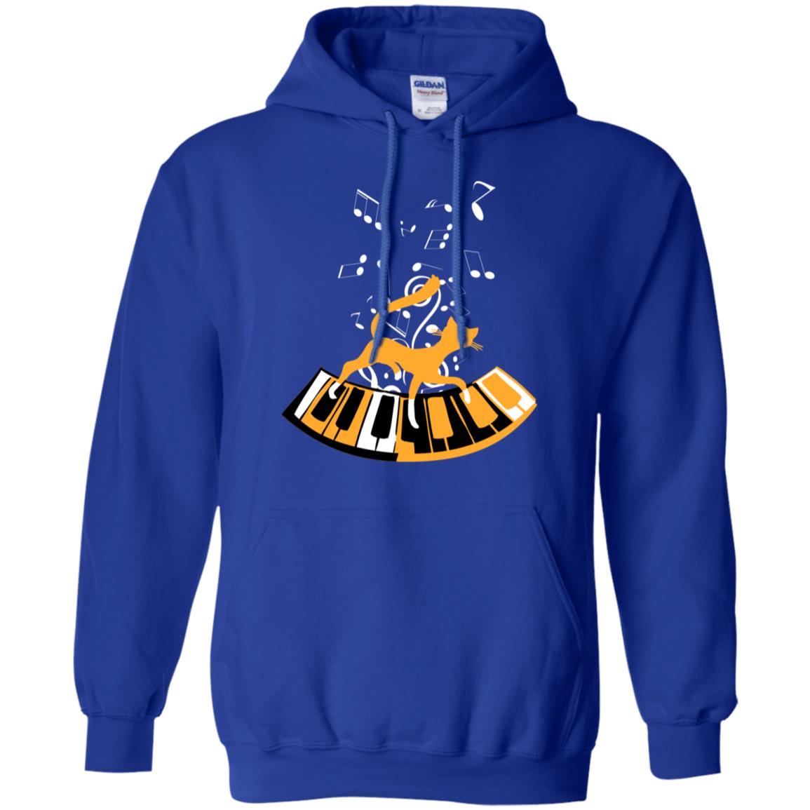 Cat Plays Piano Shirt For Mens Womens Royal
