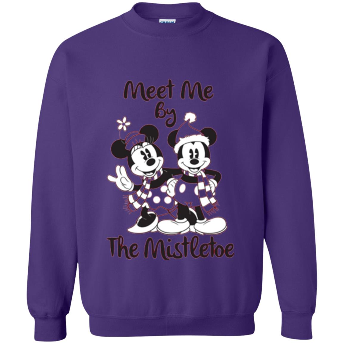 Christmas T-shirt Meet Me By Mistletoe Purple